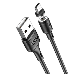 Кабель USB <--> microUSB  1.0м HOCO X52 Sereno магнитный черный