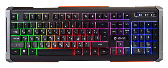 Клавиатура OKLICK 710G черная/серая, USB