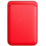 Кошелек для карт MagSafe Leather Wallet для Apple iPhone с цветной анимацией кожа Красный