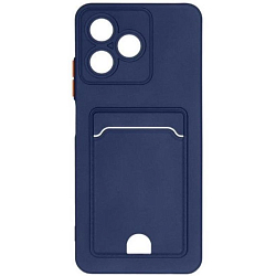 Силиконовый чехол DF для Realme C53/C51 DF rmCardCase-11 (dark blue) с отделением для карты