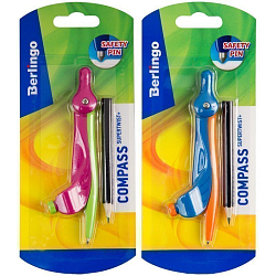 Циркуль Berlingo "Supertwist" пластиковый, 120мм, безопасная игла, с держ., с карандашом, блистер CS_10201