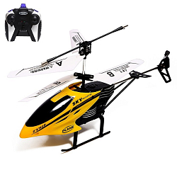 Вертолёт радиоуправляемый PRO, заряжается от сети, цвет жёлтый