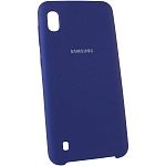 Задняя накладка SILICONE case NEW для Samsung A10 синяя
