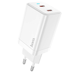 Сетевое ЗУ 2Type-C 3A HOCO N23 Starlight PD45W белый