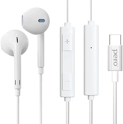 Наушники PERO EP18 белый, Type-C
