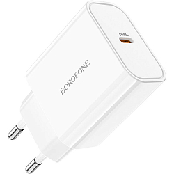 Сетевое ЗУ 1Type-C BOROFONE BA57A, Easy, белый, PD20W, белый