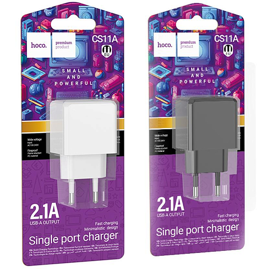 Сетевое ЗУ 1USB 2.1A HOCO CS11A Ocean, белый