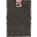 Коврик входной ворсовый влаго-грязезащитный 60*90см толщина 7мм, ребристый, черный, LAIMA 602869