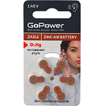 Элемент питания GoPower ZA312 BL-6 Zinc Air (6/60/600/3000)