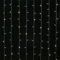 Гирлянда светодиодная ЗОЛОТАЯ СКАЗКА, "Штора"  3х2м,144LED, тепл.белый, 220V, 591350