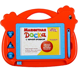 Доска магнитная «Курочка», 3 печати, чёрная крошка, цвета МИКС