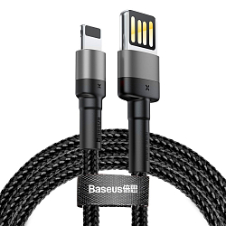 Кабель USB <--> Lightning  1.0м BASEUS Cafule Cable черный с серым (CALKLF-GG1)