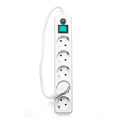 Сетевой фильтр  0.5м Гарнизон ЕНLW-4 0,5 м 5 р белый