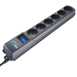 Сетевой фильтр  5.0м ZIS Pilot S Max (5 euros + 1GP), 15A/3.5kVA, automatic, graphite