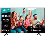 Телевизор Hisense 43A6BG 4K 43", черный
