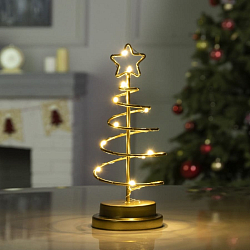 Светодиодная фигура «Ёлка золотистая» 12 × 25 × 12 см свечение тёплое белое 9143344
