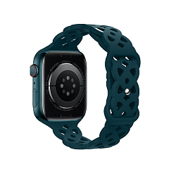 Силиконовый ремешок HOCO WA09 Flexible для APPLE Watch 42/44/45/49mm, тёмный, зелёный