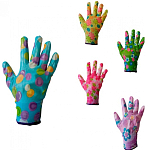 Перчатки нейлоновые САДОВЫЕ ЛЮКС микс цветов г.Пенза