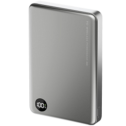 Внешний АКБ OLMIO QM-16 (10000mAh), серый, 20W PowerDelivery, 15W wireless