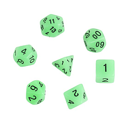 Кости игральные, дайсы для D&D  "Сияние", 7 шт, светящиеся 6935242