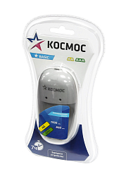 Зарядное устройство КОСМОС KOC519 200mA, на 2 аккумулятора, время заряда 7ч