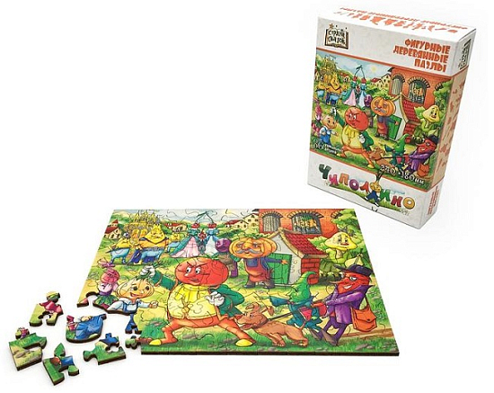 Пазл фигурный деревянный «Чиполлино» серия «Страна сказок»
