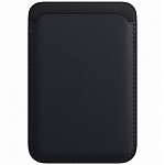 Кошелек для карт MagSafe Leather Wallet для Apple iPhone с цветной анимацией кожа Черный