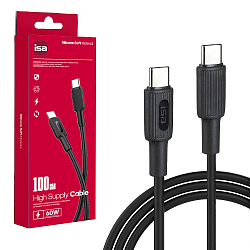 Кабель Type-C <--> Type-C  1.0м ISA 60W