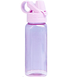 Бутылка для воды спортивная прозрачная, 450 мл, 20×8 см, цвет МИКС 3939335
