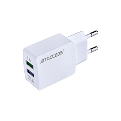 Сетевое ЗУ 2USB 2.1A JET.A UC-Z25 белое