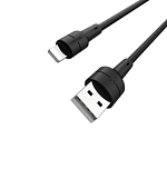 Кабель USB <--> Lightning  1.0м BOROFONE BX30 Silicone чёрный