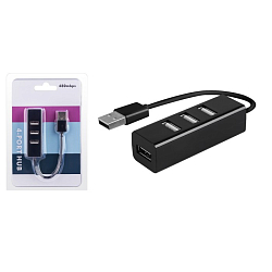 USB-Хаб 480 черный, 4 порта