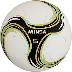 Мяч футбольный MINSA Spin, машинная сшивка, 32 панели, р. 5, TPU