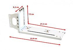 Кронштейн для видеокарты на 3 слота без райзера PCIe для вертикальной установки видеокарты,,белый