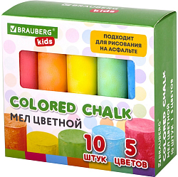 Мел BRAUBERG KIDS 10шт, 5цв 272771