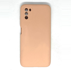 Задняя накладка SILICONE COVER Soft Matte для Xiaomi Poco M3 бежевый