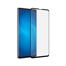 Противоударное стекло DF для Samsung Galaxy S10e sColor-68 черное, полный клей