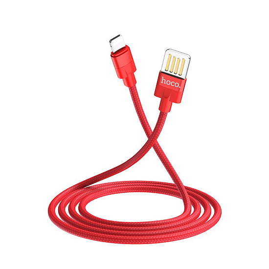 Кабель USB <--> Lightning  1.2м HOCO U55 Outstanding красный