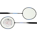 Бадминтон, набор 3 предмета: 2 металлические ракетки, чехол, цвета МИКС