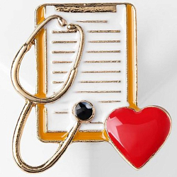 Брошь "Набор врача", цветная в золоте 5049669
