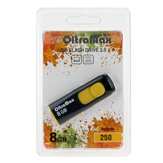 USB  8Gb OltraMax 250 Yellow