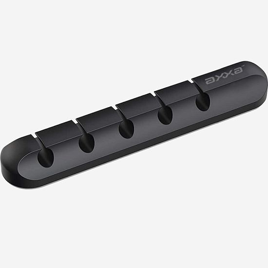 Держатель для кабелей AXXA Cable Organizer, черный