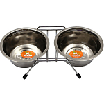 Набор из 2 рельефных мисок на подставке, 2 х 450 мл   5505030