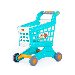 Тележка ПОЛЕСЬЕ для маркета "Натали" бирюзовая 91529