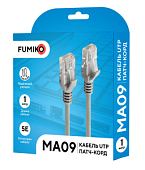 Патч-корд  1.0м FUMIKO MA09 UTP Кат.5е серый