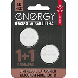 Элемент питания ENERGY CR2032 Ultra BL-2
