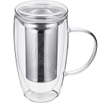 Кружка REGENT Linea FRANCO 93-FR-BR-01-450 , 450 мл, с ситом для заваривания и стекл.крышкой