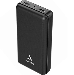 Внешний АКБ AMFOX APB-520 (20000mAh) (2USB) Type-C, черное