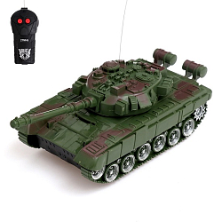 Танк радиоуправляемый «Победа», работает от батареек,  зелёный 9949693