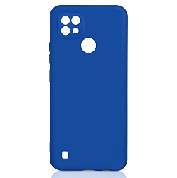 Силиконовый чехол DF для Realme C21 DF rmOriginal-11 (blue) с микрофиброй